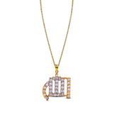 Golden Harmony White Zircon Pendant